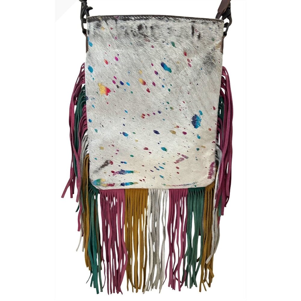 American Darling Messenger Hair-On Leather Western Handbag SECURITY POCKET Purse